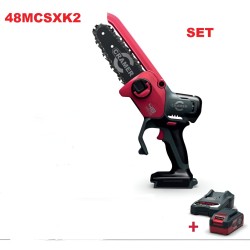 KIT MINI-MOTOSIERRA DE 48V CON ACEITE (INCLUIDO CARGADOR, BOLSA SUAVE)
